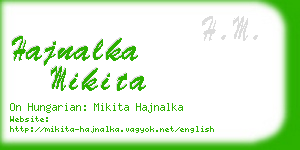 hajnalka mikita business card